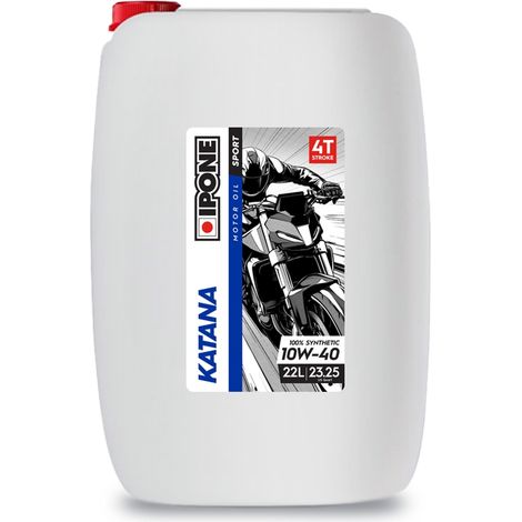 Huile moteur synthétique de qualité pour motos Ipone Katana 10W40 en fût de 22 litres