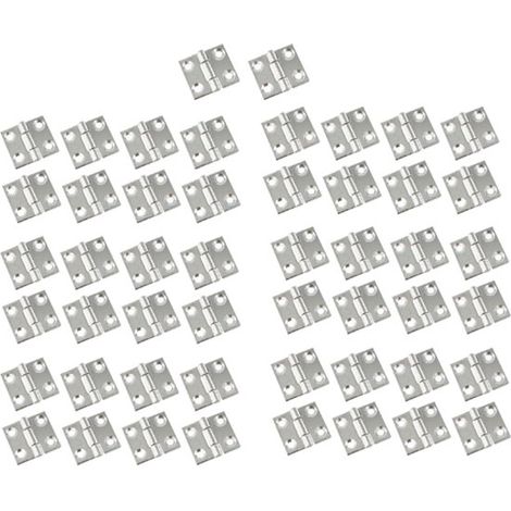 50 pièces - Charnières - Vis incluses - Facile à installer - Charnières pour porte intérieure - Charnière de porte - 810mm - argent - acier inoxydable (1/4)