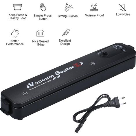 Eine vollautomatische elektrische Vakuumfolien-Verpackungsmaschine (C100-240 V, 90 W) inklusive Vakuumverpackungsgerät