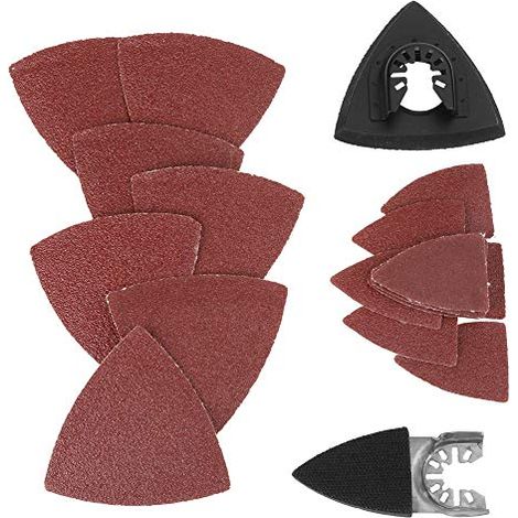 Kit de Ponçage 82 Pièces Accessoires Multifonction Oscillant Lames Scie Dégagement Rapide en Plastique pour Bois, - (1/5)