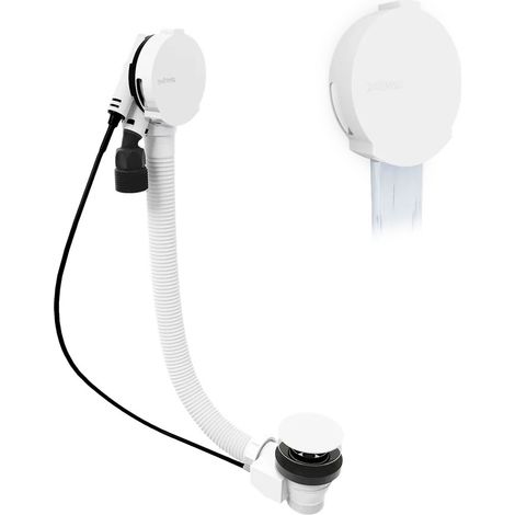 Polysan Marble - Garniture de vidage et remplissage par le trop-plein, longueur 80 cm, blanc 11052.10 (1/4)