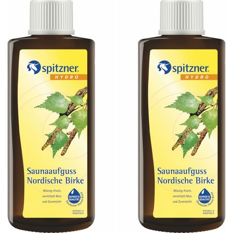 Spitzner 2 Düfte Saunaaufguss Nordische Birke 2er Set Vorteilspack mit je 190ml