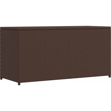 Garten-Auflagenbox Braun 120x50x60 cm Poly Rattan