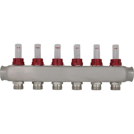 Floor Heating Manifold 2 3 4 5 6 7 8 9 10 11 12 departures with flow meter floor heating for multilayer tube plumbing pex (6 departures) (1/5)