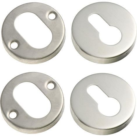 Lot de 2 protections gâche porte en acier inoxydable pour serrure (1/5)