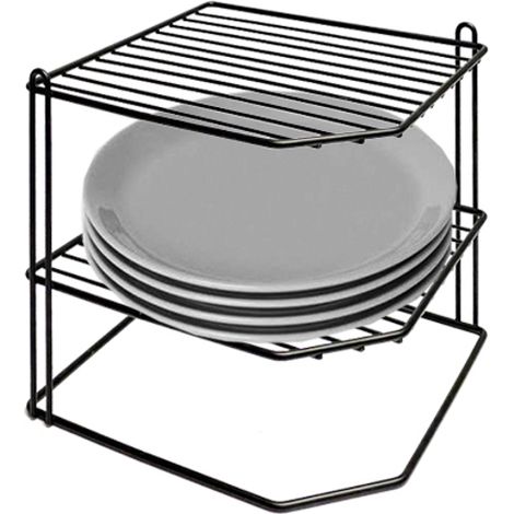 Mensola per Piatti ad Angolo Black Globe in Metallo 23 x 23 x 21 cm Artex (1/2)