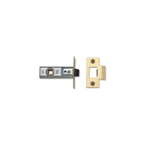 Union J2648-SE-2.50 Tubular Mortice Latch in Silver Enamel Finish, 64mm (2.5-inch) Backset, Packaged in Box (1/3)
