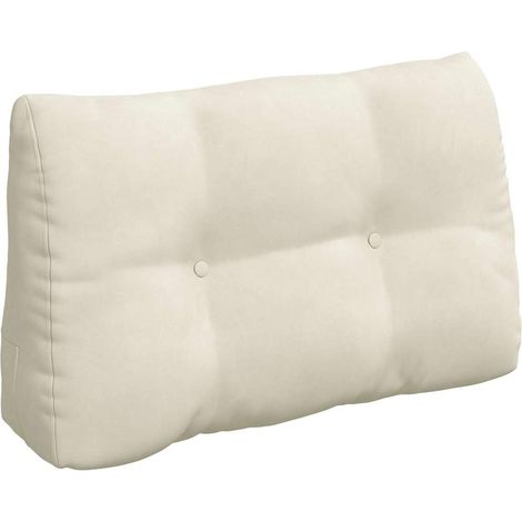vidaXL Cojín de Espalda Crema 80 x 24 x 50 cm Terciopelo (1/5)