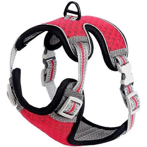 Laisse anti-explosion pour chien avec gilet confortable pour l'extérieur et éléments réfléchissants, convient également comme harnais et laisse pour chat (taille L). (1/5)