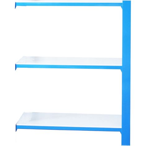 Estantería metálica sin tornillos OFFICLICK de 3 estantes (100x90x40cm) AZUL Y BLANCO (1/2)