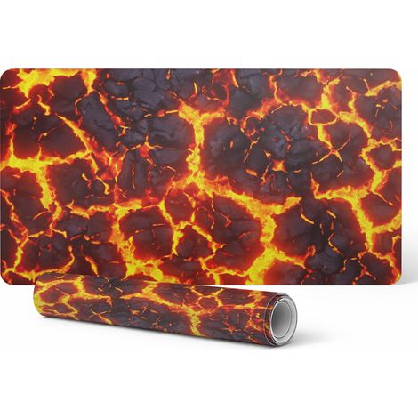 Alfombrilla protectora antideslizante con dise帽o de lava brillante, 90x45 cm. (1/5)