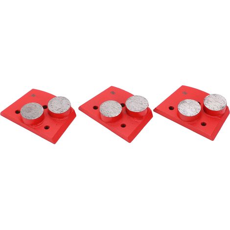 3 disques à polir diamantés, rouges, trapézoïdaux, grain 30, 2 dents cylindriques pour le polissage du béton (1/5)