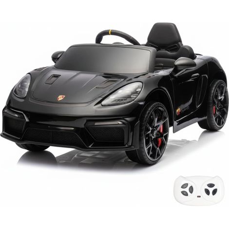 Auto Elettrica per Bambini 12V - Porsche 718 Spyder RS - 1 a 5 anni - Nero