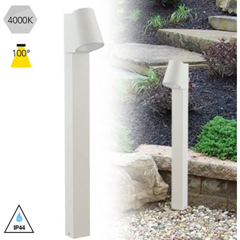 "Paletto LED SINTESI da esterno in alluminio bianco 6W 4000K (luce naturale)" (1/4)