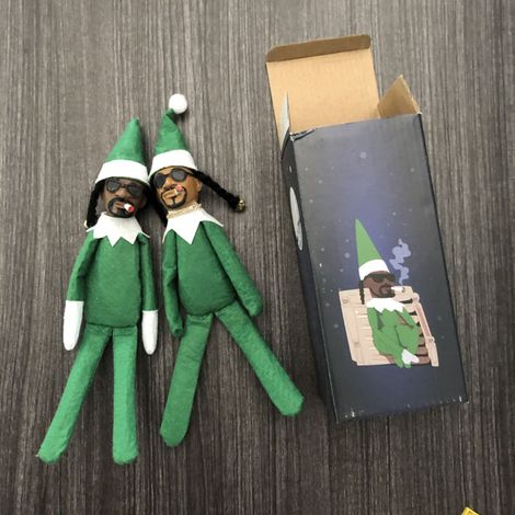 Poupée elfe en résine de 25 cm, peluche de Noël, décoration pour la maison et les fêtes, couleur verte, type B (1/5)
