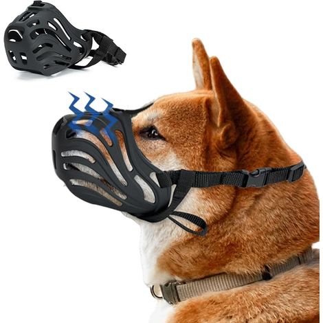 Muselière pour Chien Panier Chiens Panier Souple Chien Muselière Respirante Chiens Protection Museau pour Promenade Dressage et Usage Quotidien (S) (1/5)