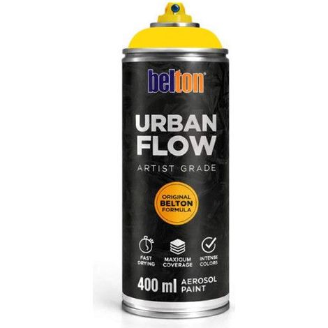 Bombe de peinture (aérosol) - Urban Flow - Jaune zinc - 400 ml - Haute couvrance