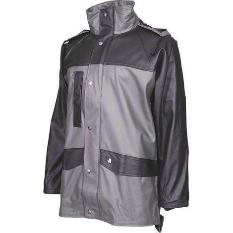 Veste de Pluie de Travail Moray - Taille XL - Gris/Noir - Résistante et Imperméable - D-Work
