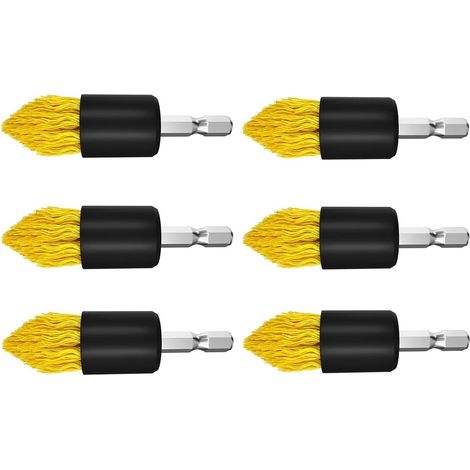 Lot de 6 brosses pour perceuse électrique - Idéal pour carrelage de piscine, salle de bain, WC, céramique, marbre, voiture, automobile