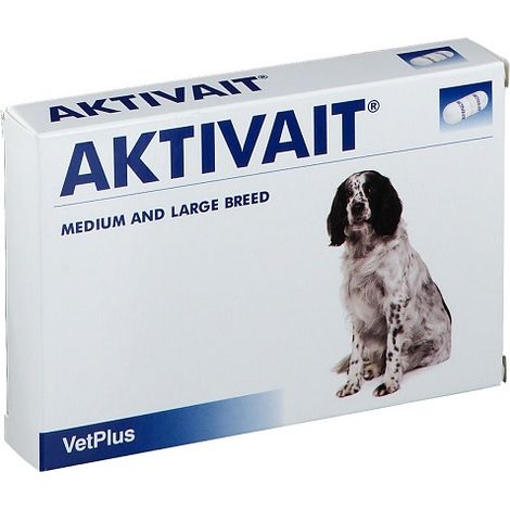 Aktivait -Ernhrungsergnzung zur UnterstÐ©tzung des Zentralnervensystems bei mittleren und groÂ¤en Hunden 60 Tassen