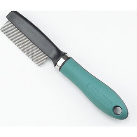 Peigne pour chat, vert, à dents plates, peigne à dents fines, 1 pièce, accessoires pour animaux, brosse de toilettage pour chat (1/5)