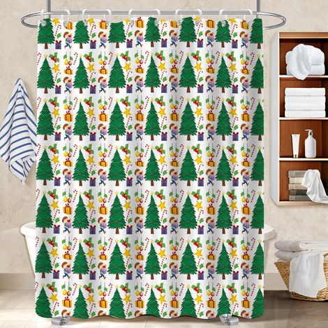 Rideau polyester pour douche 180x180 Élégant voile de douche pour une déco moderne (1/5)