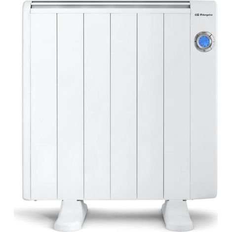 Emisor térmico bajo consumo 6 elementos Orbegozo, 1000W. Mando a distancia, pantalla digital LCD