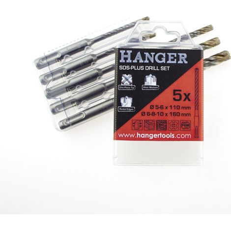 Set de 5 forets à béton THOR SDS Plus à 4 taillants - HANGER - 155763 (1/3)