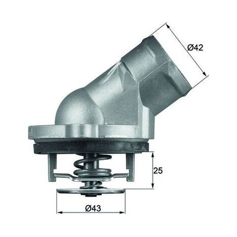 Thermostat, liquide de refroidissement MAHLE TI 45 87D CHRYSLER 0509 8918 AA