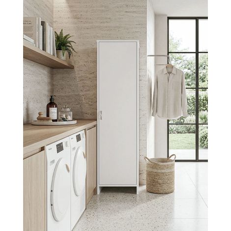Colonna Portascope NEXA TOWER in PVC – Mobile Multiuso con Ripiano Interno – 60x50x165 cm Bianco (1/5)
