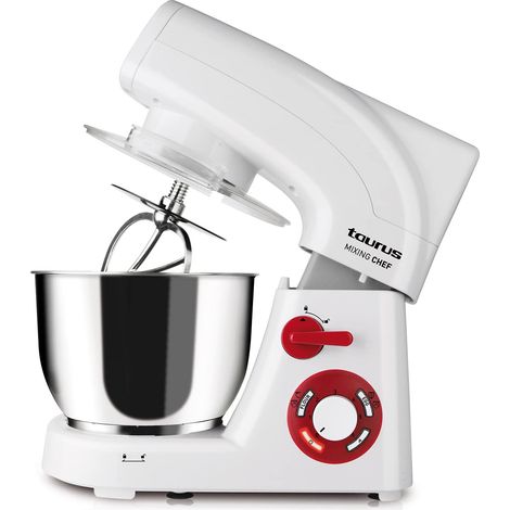 Taurus Mixing Chef - Impastatrice planetaria, 1200 W, metallo, colore bianco (1/4)