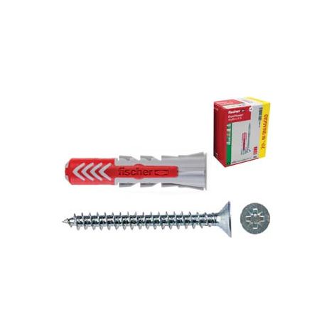 TASSELLO IN NYLON BI MATERIAL CON VITE DUOPOWER PZ.50+PZ.10 OMAGGIO- - ø mm.8x40 - 1 confezione FISCHER
