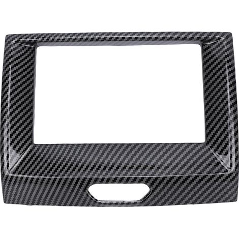 Black Carbon Fiber Center Console Trim, Navigation Screen Panel Cover with Anti-Fade Sun Protection for Pickup Truck 2015-2022 (1/5)
