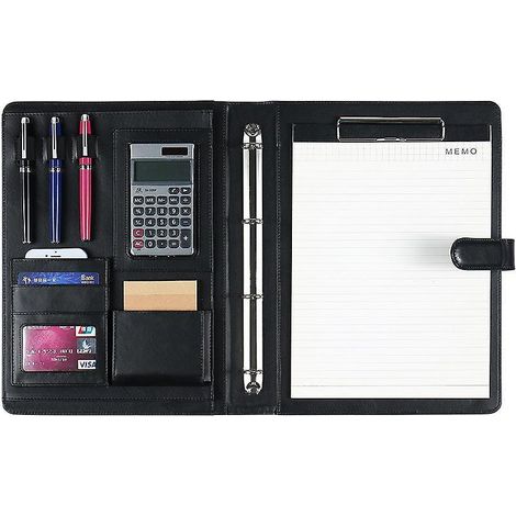portfolio Pour Bureau Porte Document Chemise De Dossier Agenda D'affaire En Pu Pour Directeur (1/5)