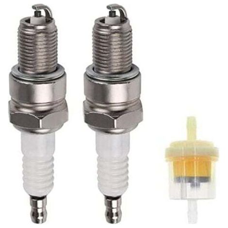 Bougies d'allumage à borne solide pour divers moteurs Honda, parfaites pour tondeuses à gazon et motoculteurs, incluant un filtre à carburant.