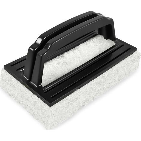 Swimming Pool Sponge Brush, Pool Cleaning Brush with Sponge, Waterline Sponge Brushes, Floor and Wall Brushes for Removing Dirt and Algae (Black) (1/5)