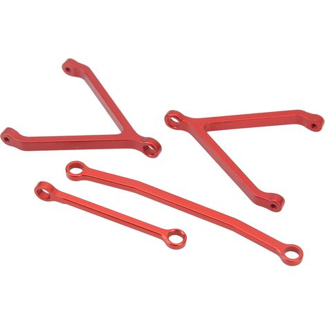 Tiges de direction en alliage d'aluminium rouge pour modèles RC 1/24 FMS FCX24, pièces de rechange améliorées pour chassis. (1/5)