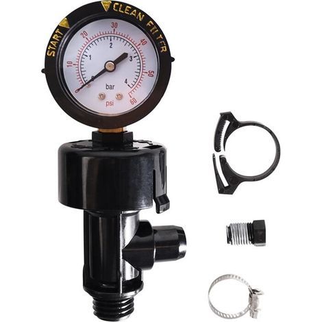 98209800 Soupape de Surpression Manuelle à Haut Débit/Ensemble de Soupape Manuelle de Surpression D'Air avec Manomètre pour Filtre de Piscine et de (1/2)