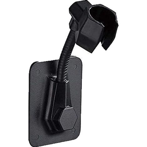 CCYKXA Universal Shower Holder, Wall Mounted Shower Head Holder, Adjustable ABS, No Drilling Required, Self-Adhesive, Waterproof, Rotating, for Bathroom Bathtub (Black)