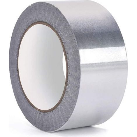 Aluminum Foil Tape, High Temperature, Waterproof, for Ductwork, HVAC Repair, Metal Repair, Jewelry Making, Silver (5 mm x 50, 2 rolls) (1/4)