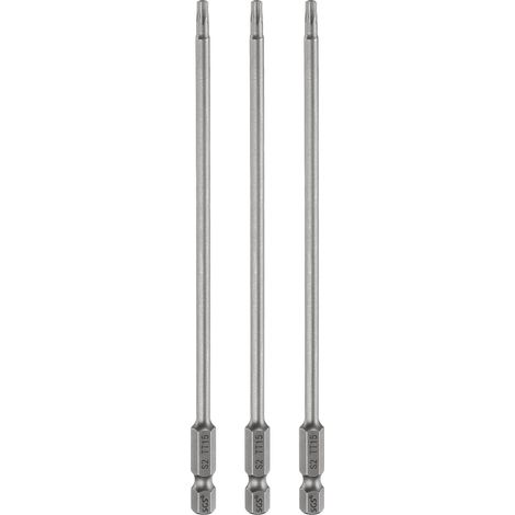 3Pcs Embout Tournevis Torx TT15 1/4" Hex Tige Longueur 6" (150mm) (1/5)