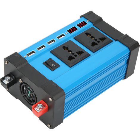 Onduleur solaire à onde sinusoïdale modifiée de 500 W avec double écran LCD intelligent, 4 ports USB de charge rapide 4,2 A, 12 V à 220 V (1/5)