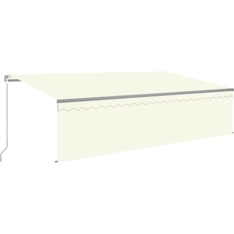 Tenda Sole Retrattile Manuale Parasole LED 5x3 m Crema vidaXL (1/5)