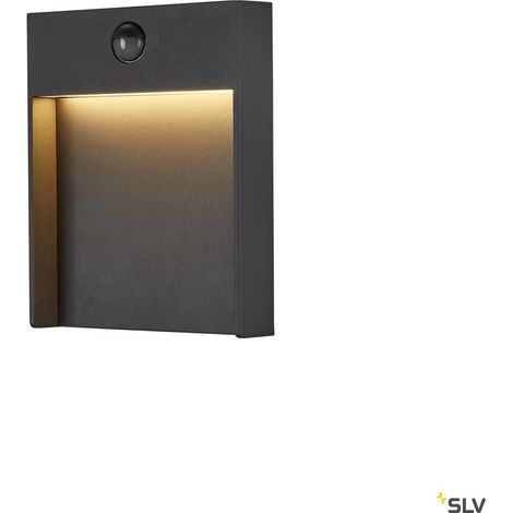 Appliques extérieures LED avec détecteur FLATT SENSOR applique extérieure anthracite LED 16W 3000/4000K IP54 avec - SLV 1002954 (1/5)