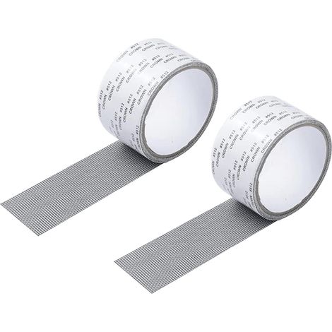 Réparation Fenêtres Ruban Adhésif Kit de Réparation de Patch D'écran Ruban Adhésif en Fibre de Verre Ruban Adhésif Réparation de Porte pour Porte Moustiquaire Déchirures Trous Kit de Réparation,2Pcs(N (1/5)