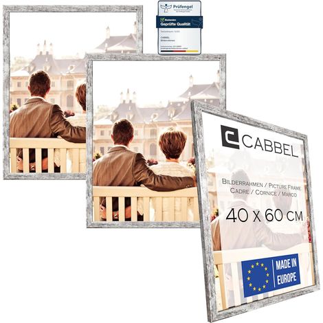 Set Moderno di 3 Cornici per Foto e Poster 40x60 cm Beige (1/5)