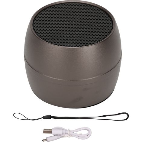 Enceinte Bluetooth Mini IP67 Étanche avec Micro Intégré, Charge USB, Haut-parleur Portable pour Salle de Bain et Voiture, Gris Foncé (1/5)