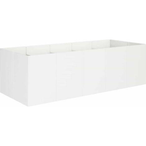 Macetero de Jardín Blanco 200 x 80 x 60 cm vidaXL (1/5)