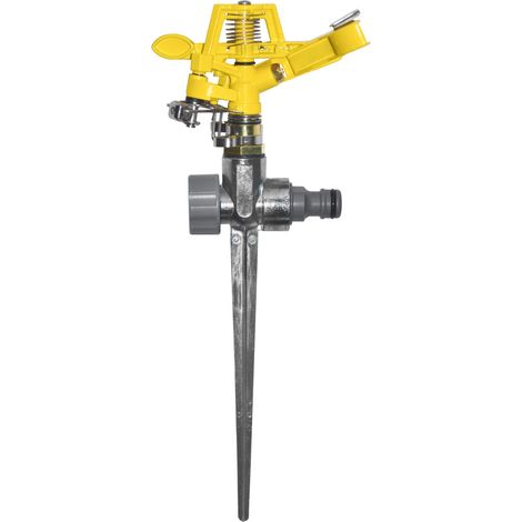 Arroseur Métal sur Pic de 10m à 11m avec Réglage d'Angle de 30° à 360° Arrosage Précis et Durable pour Votre Jardin, Installation Facile et Polyvalente