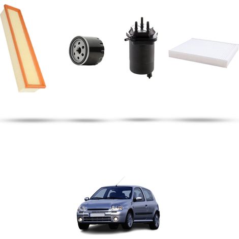 Kit tagliando 4 filtri compatibile con Renault Clio II 1.5 dci 48kw Dal 2001 (1/5)